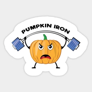 PUMPKIN IRON - Funny Pun Sticker